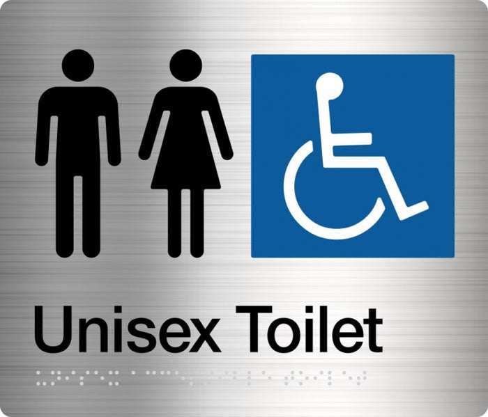 BEST BUY MFDT Unisex Accessible Toilet Sign Braille