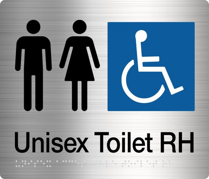 BEST BUY MFDTRH Unisex Accessible Toilet Right Hand Sign Braille