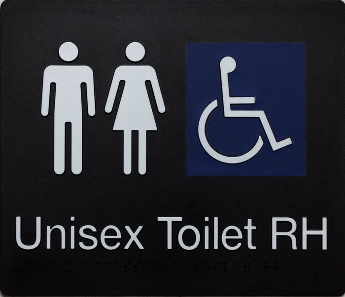 BEST BUY MFDTRH Unisex Accessible Toilet Right Hand Sign Braille