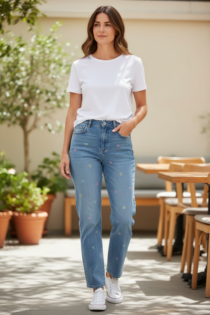 Beth Bow Jeans Denim