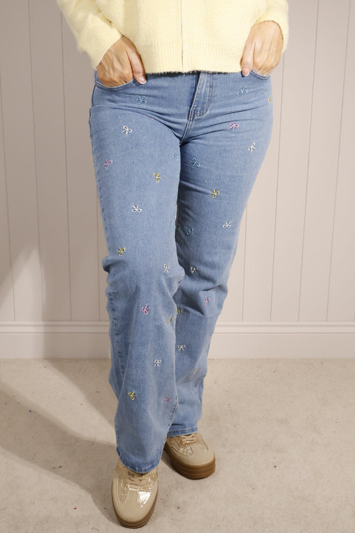Beth Bow Jeans Denim