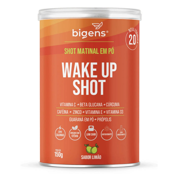 BIGENS | Wake up Shot Matinal Sabor Limão (150 Gramas)