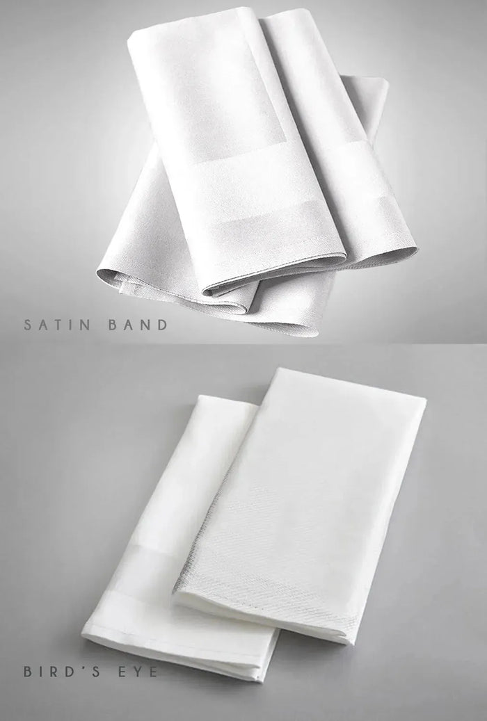 Birds Eye Table Linens with Frame Pattern - Rifz Textiles Inc