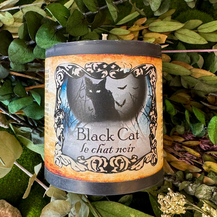 Black Cat Chunky Pillar Candle
