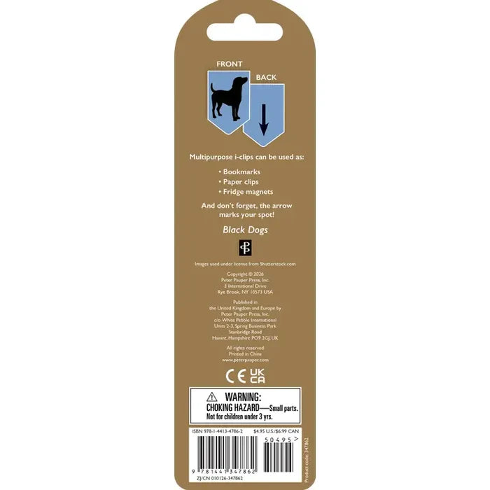 Black Dogs I-Clips Magnetic Page Markers
