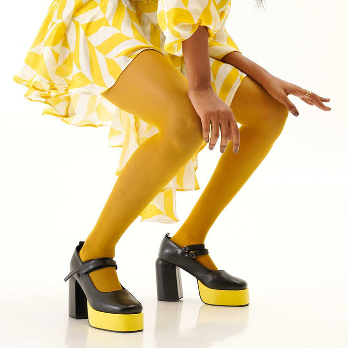 Black Mary Jane Platforms - The Quirky Naari
