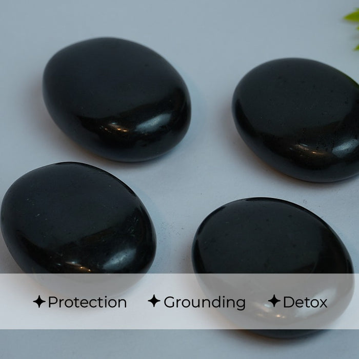 Black Obsidian Palm Stone