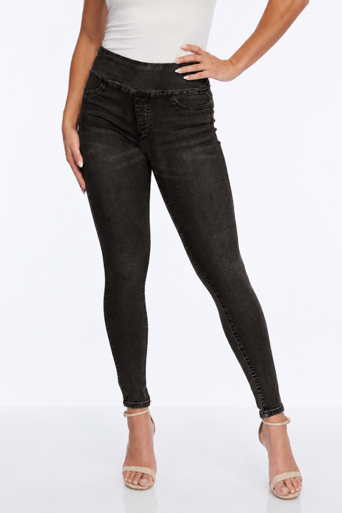 Black Skinny Jeans With Power Stretch - Jane