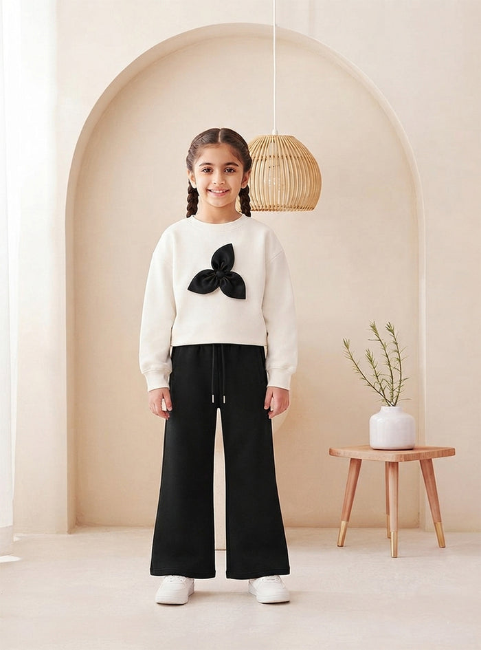 Black&White Bloom Girls Co-Ord