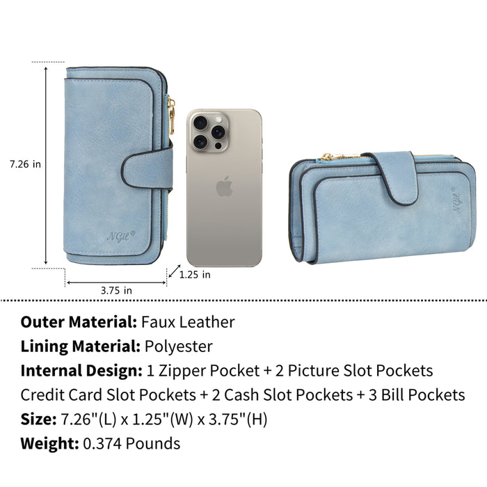Blue NGIL Trifold Wallet