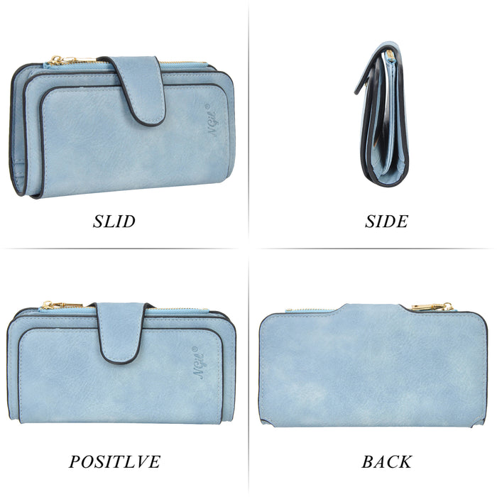 Blue NGIL Trifold Wallet