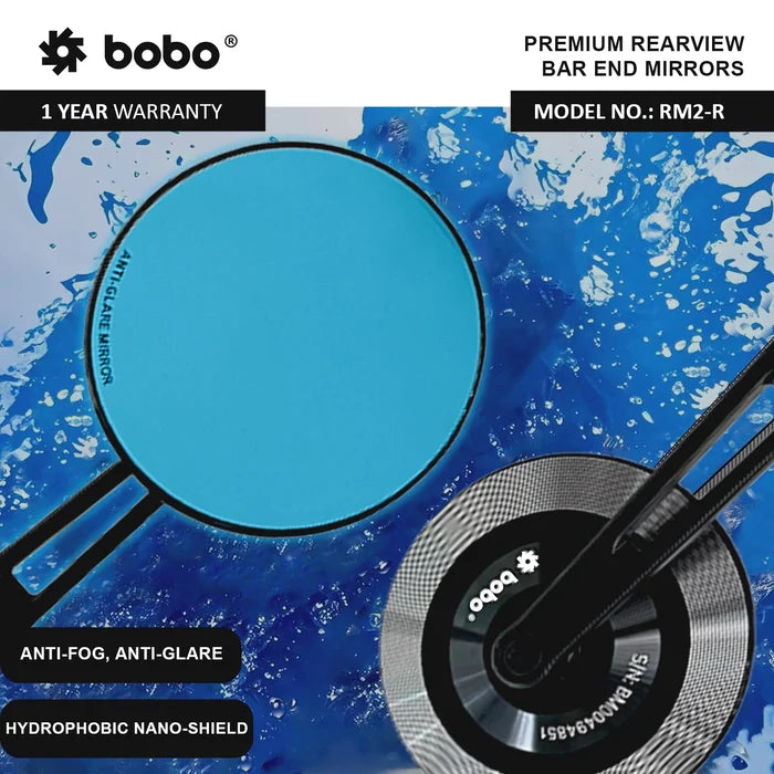 Bobogears Motorcycle Rear View Mirrors
Bobogears RM2-R Bike Mirror Set
