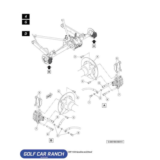 103967901 BOLT BANJO M10 X CLUB CAR HYDRAULIC BRAKES CLUB CAR REPAIR PART