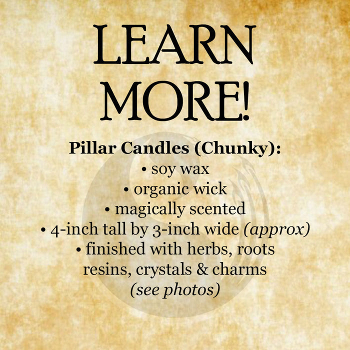 Book of Shadows Chunky Ritual Candle