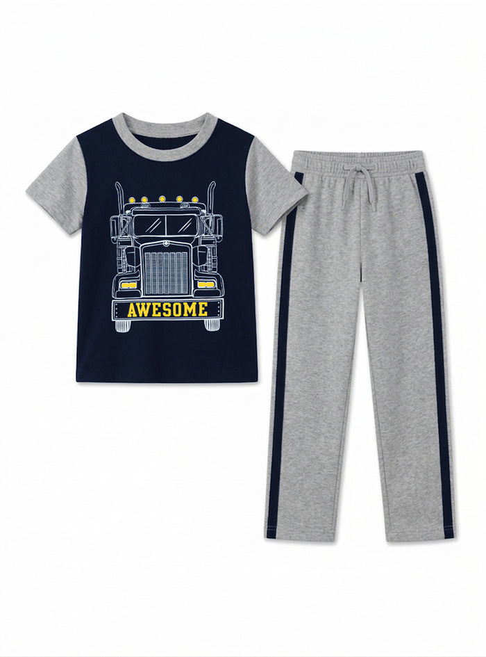 Boys Awesome Truck Playwear Set