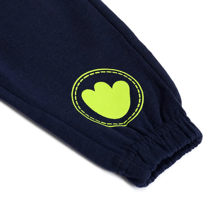 Boys Blue Printed Relaxed Joggers