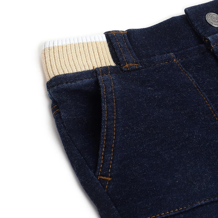 Boys Blue Regular Fit Solid Jeans