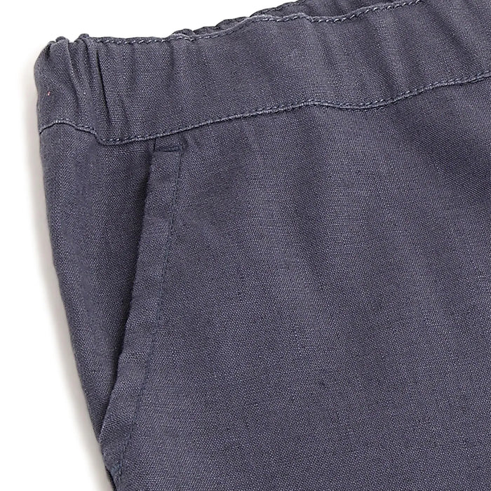 Boys Blue Solid Trousers
