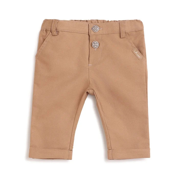 Boys Brown Regular Fit Trousers