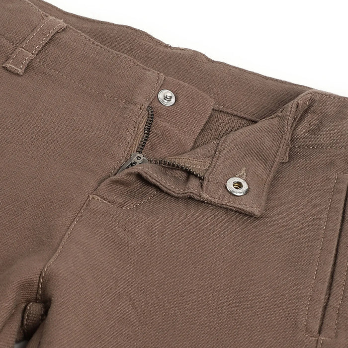 Boys Brown Relaxed Fit Trousers