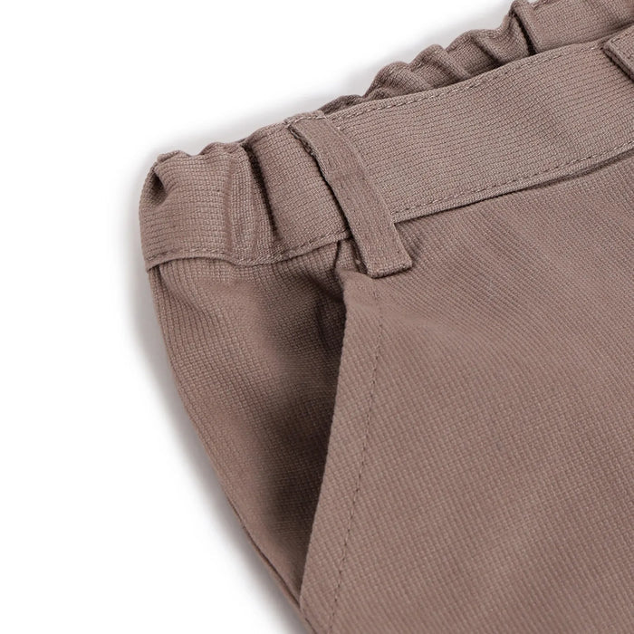 Boys Brown Solid Trousers