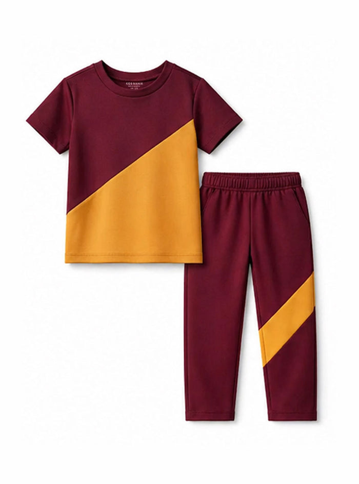 Boys Contrast Panel Tracksuit