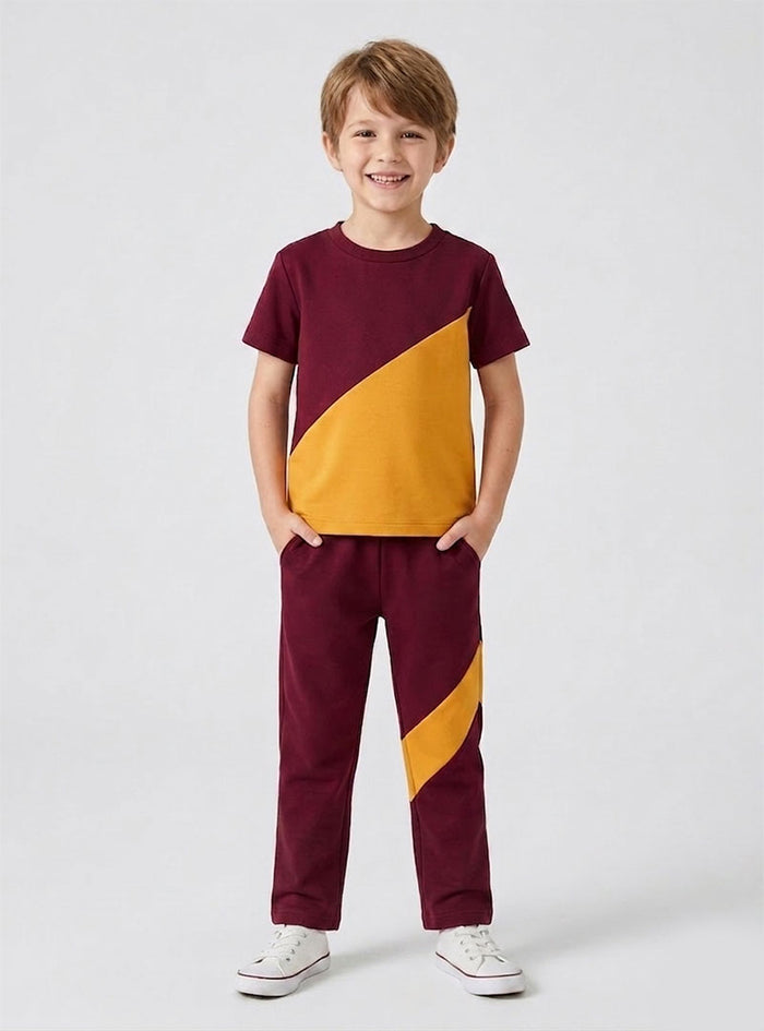 Boys Contrast Panel Tracksuit
