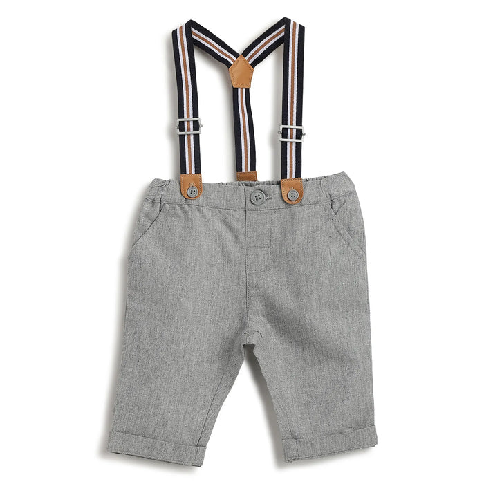 Boys Grey Cotton Trousers