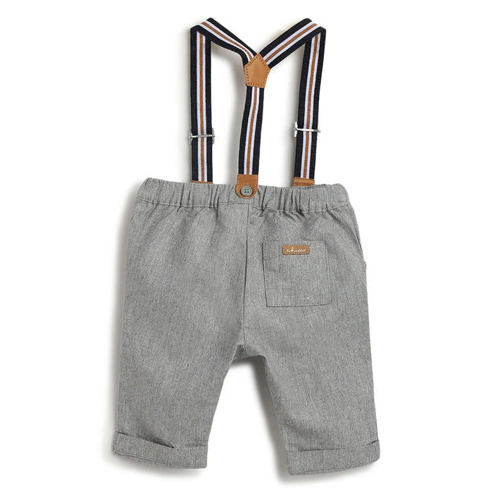 Boys Grey Cotton Trousers