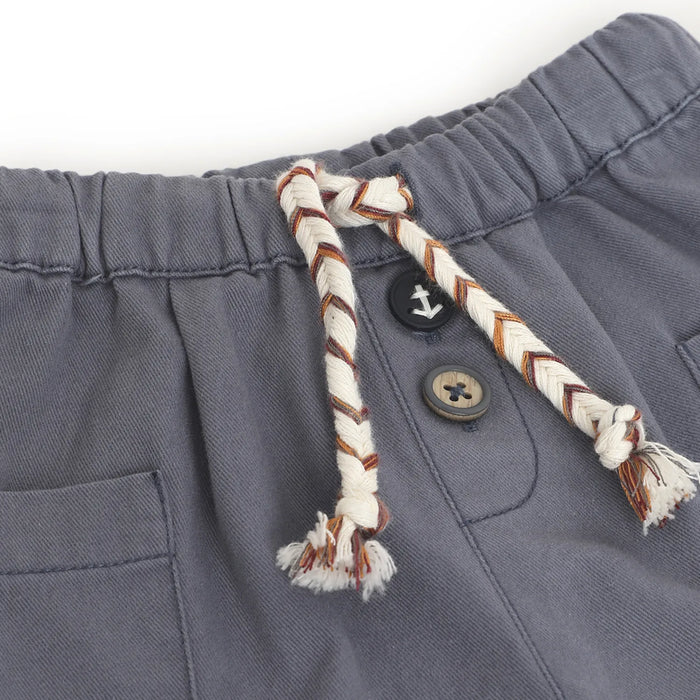 Boys Grey Cotton Trousers