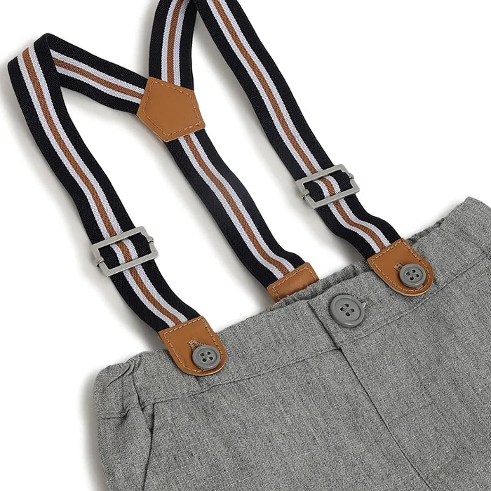 Boys Grey Cotton Trousers
