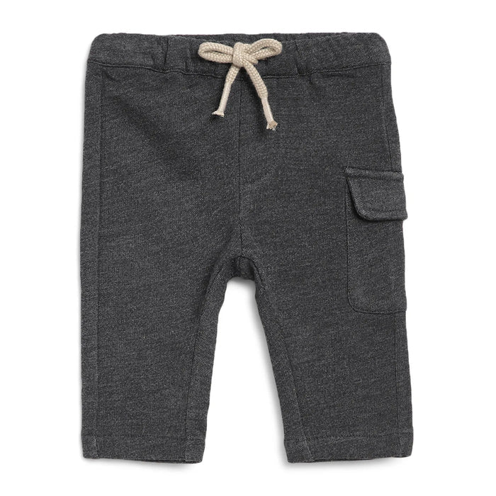 Boys Grey Mid-Rise Trousers