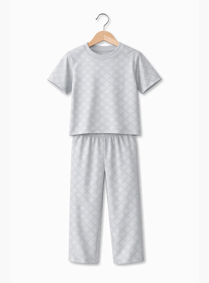 Boys Grey Pattern Co Ord Set