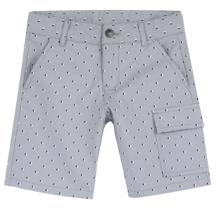 Boys Grey Printed Shorts