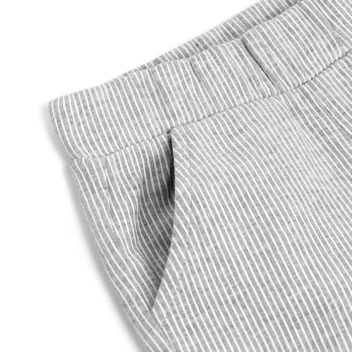 Boys Grey Striped Trousers