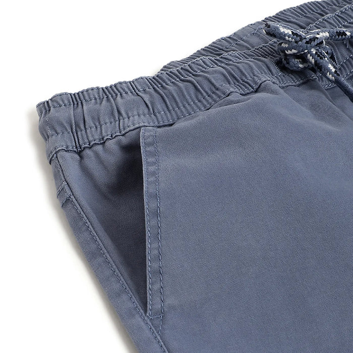 Boys Medium Blue Solid Trousers
