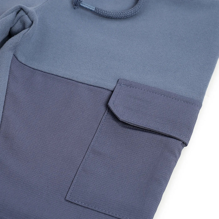 Boys Medium Blue Solid Trousers