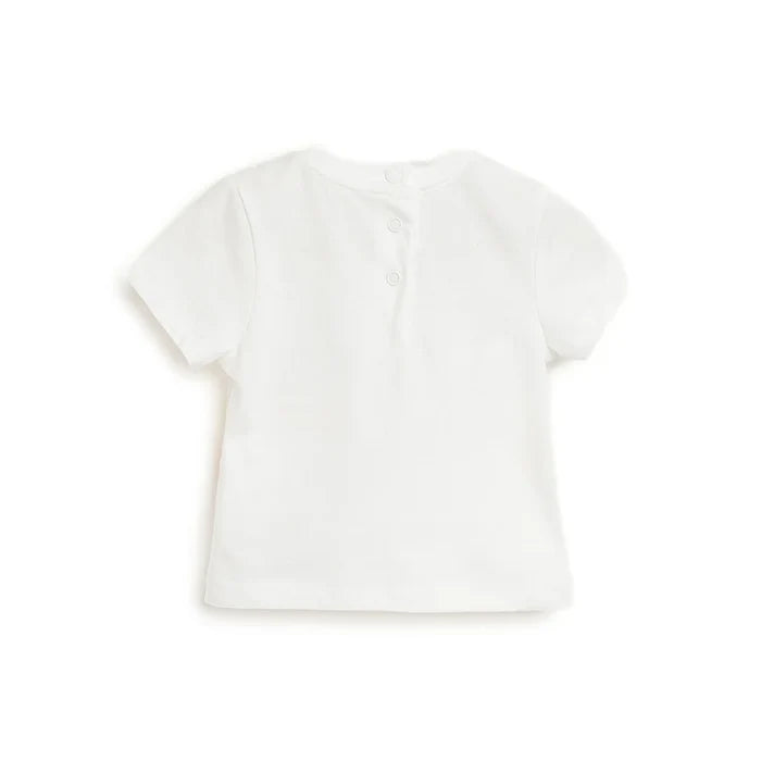 Boys White Printed T-shirt