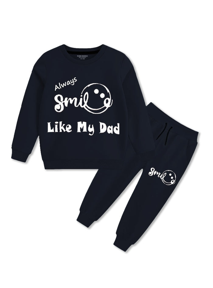 Boys Winter Tracksuit Always Smile Like My Dad