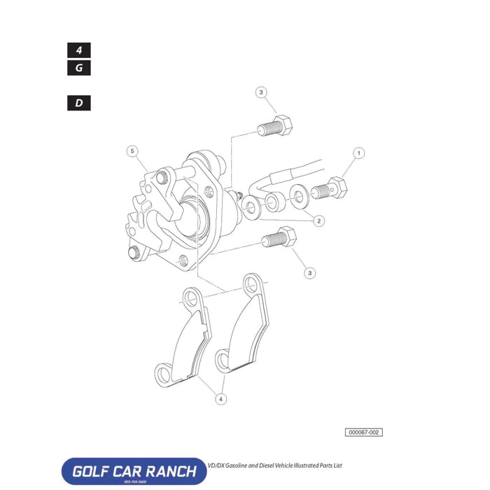 BRK CALIPER FRONT W/PADS 7646 - 103574301 XRT - BRAKES