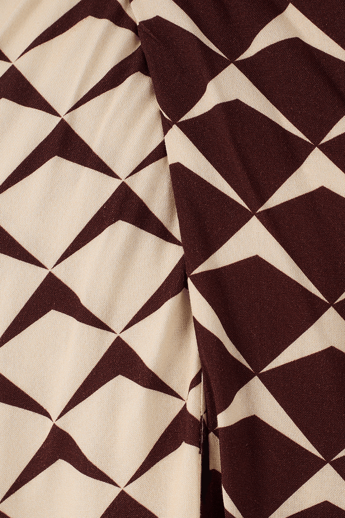 Brown Asa Delta Halter Neck Belt Maxi Dress_8