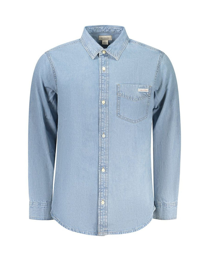 Calvin Klein Azzurro Cotton Men's Shirt