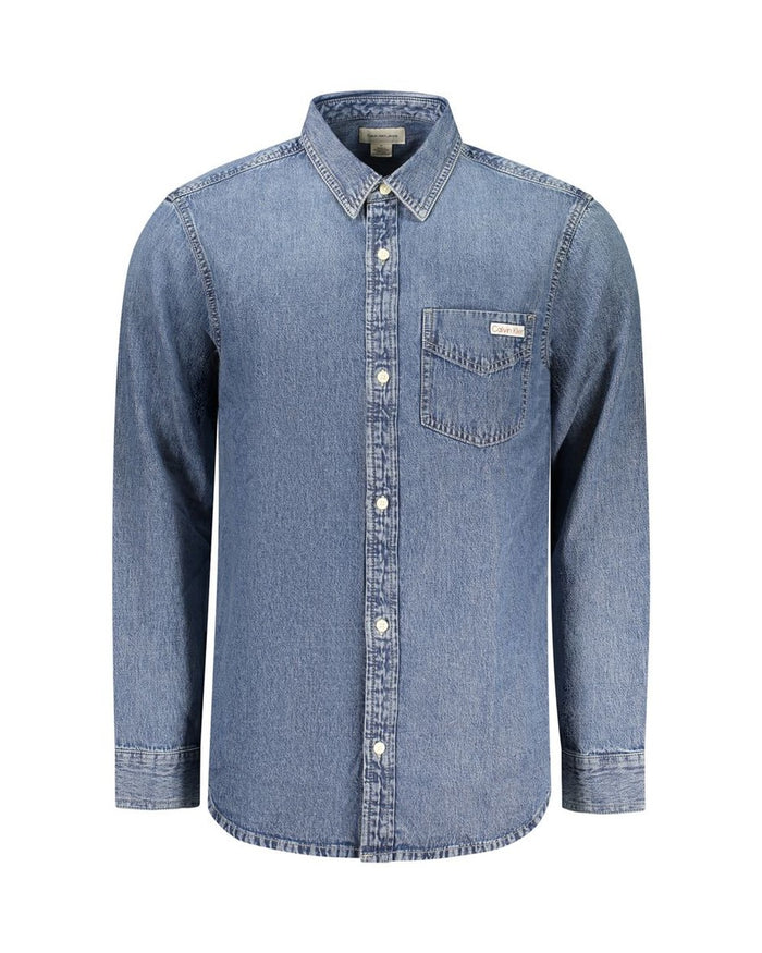 Calvin Klein Blue Cotton Men's Shirt