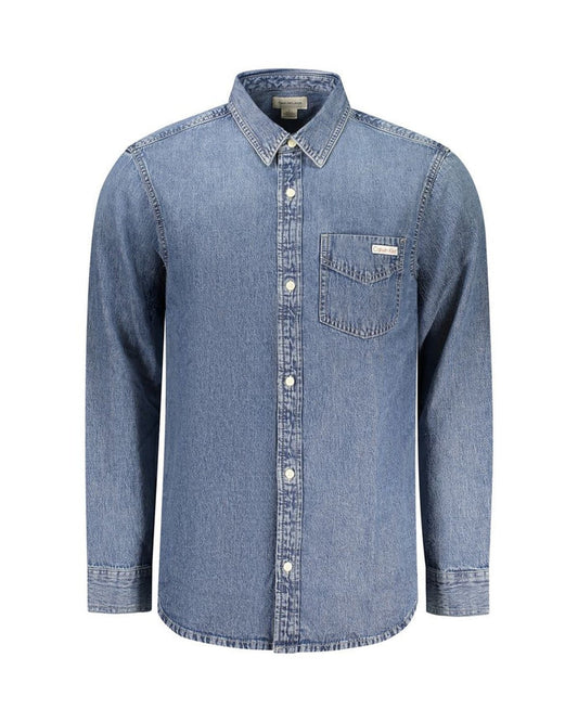 Calvin Klein Blue Cotton Men's Shirt