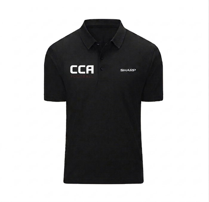 CCA Performance Polo Shirt Football - Black