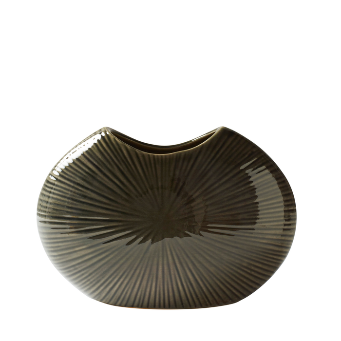 CERAMIC SHELL VASE - Gray