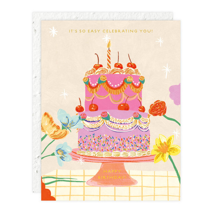 Cherry Cake Birthday Card | Seedlings