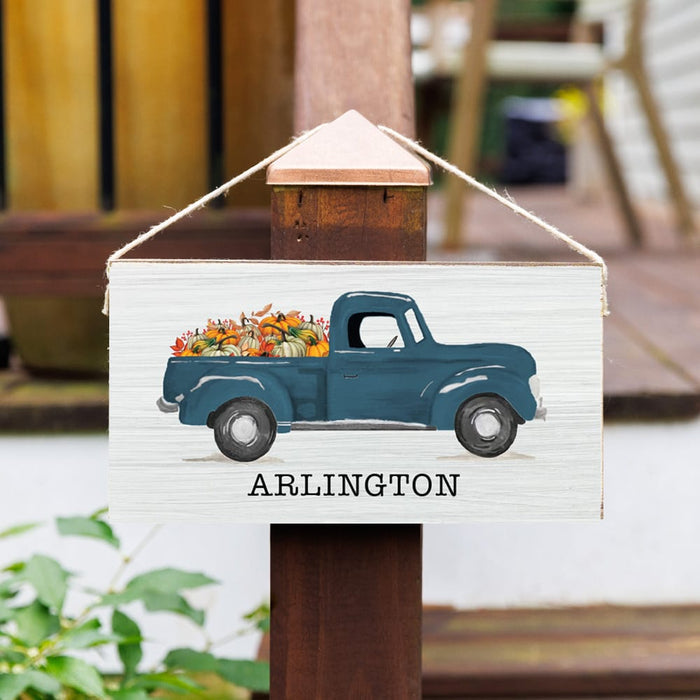 Cheshire Fall Truck Twine Sign