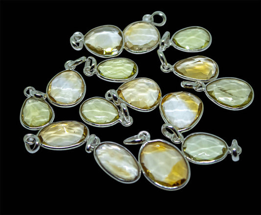 Citrine Faceted Gemstone 925 Sterling Silver Pendant Necklaces
