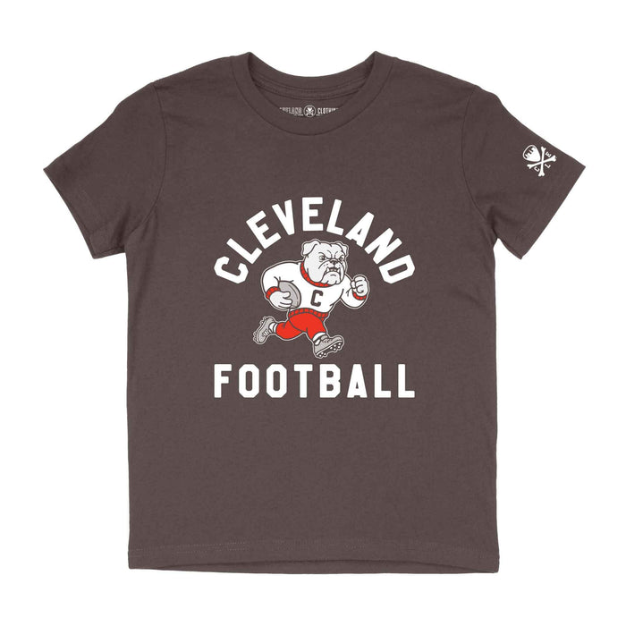 Cleveland Football Retro Mascot - Youth Crew T-Shirt